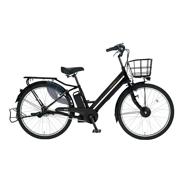 【自転車】25年モデル 電動アシスト自転車 グラウスアシストプラス GROUES 26インチ 3段 ハーフマットブラック