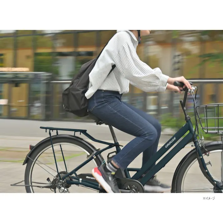 電動アシスト自転車 グラウスアシスト GROUSE 26インチ 外装6段 H69Tマットグリーン