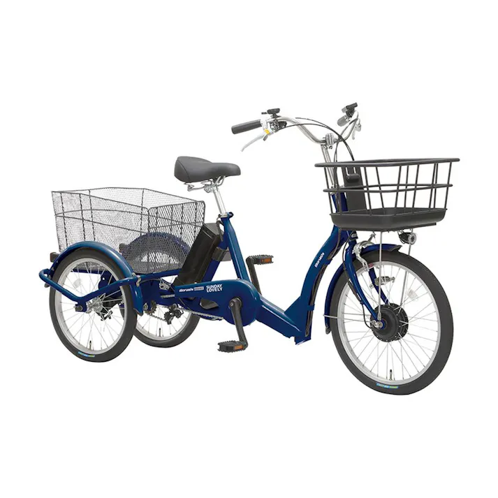 【自転車】電動アシスト自転車 サンデーラブリーアシスト SUNDAY LOVELY 前輪20インチ 後輪18インチ 内装3段 インクブルー