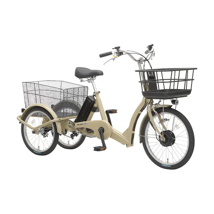 【自転車】電動アシスト自転車 サンデーラブリーアシスト SUNDAY LOVELY 前輪20インチ 後輪18インチ 内装3段 ラテベージュ