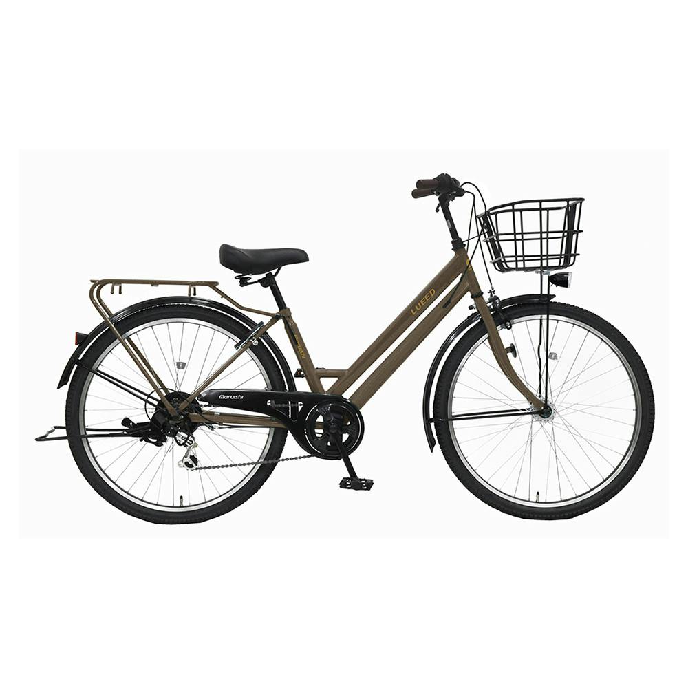 【自転車】軽快車 ファットルイード 2026 27インチ 外装6段 ミリタリー