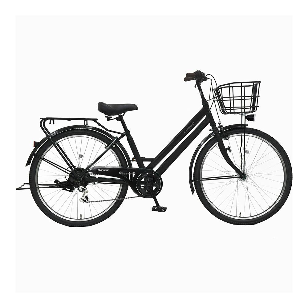 【自転車】軽快車 ファットルイード 2026 27インチ 外装6段 ブラック