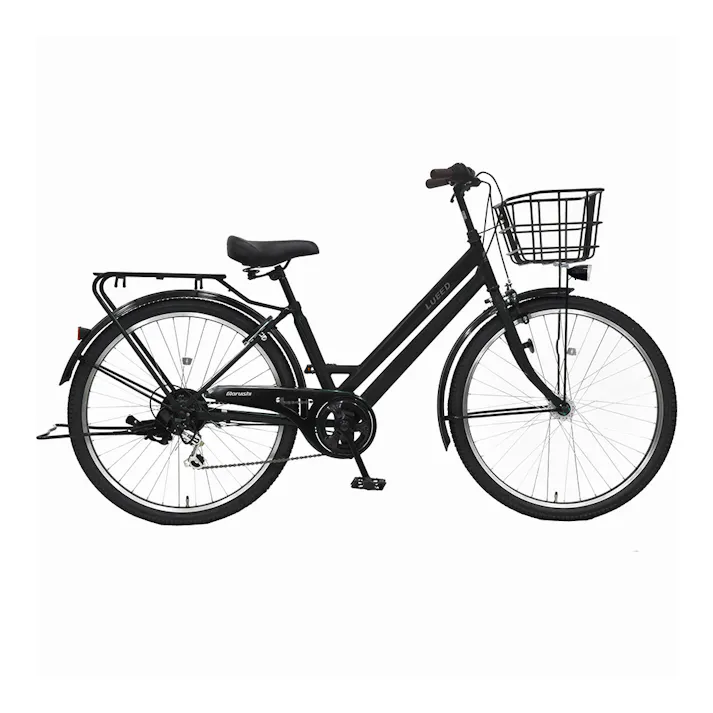 【自転車】軽快車 ファットルイード 2026 27インチ 外装6段 ブラック