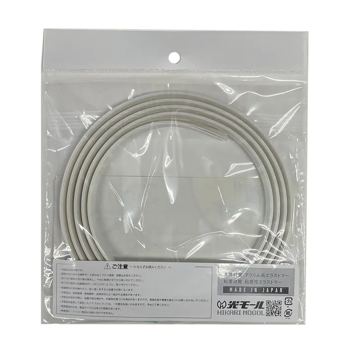 粘着付軟質Uカバー 白 3mm用 2M巻 1837