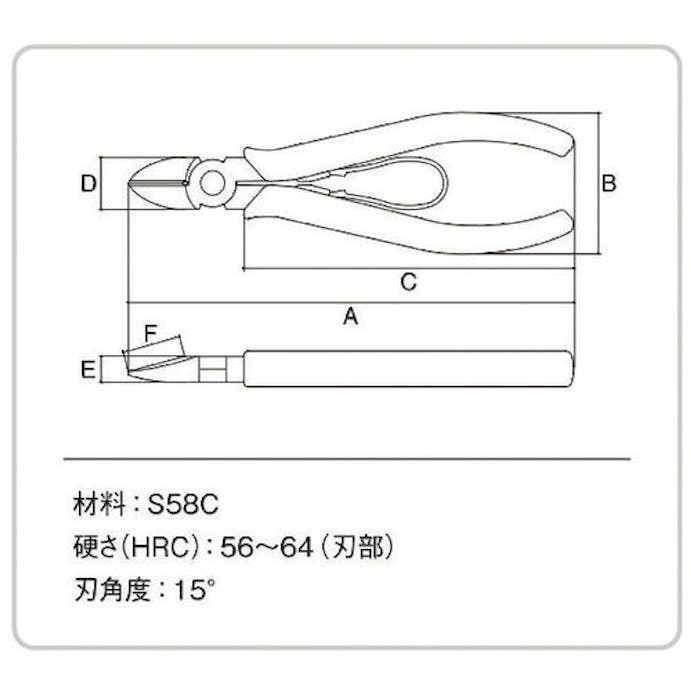 【CAINZ-DASH】スリーピークス技研 かるいニッパ（バネ付）　１２５ｍｍ LN-125S【別送品】