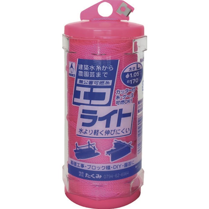 【CAINZ-DASH】たくみ 水糸　エコライト　ピンクＬ 4560【別送品】