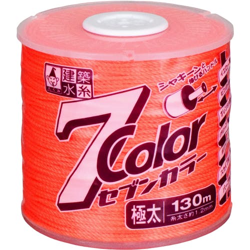 たくみ 7COLOR 極太 オレンジ 130M 4808 水糸 たくみ 7COLOR 極太 オレンジ 130M 4808 水糸
