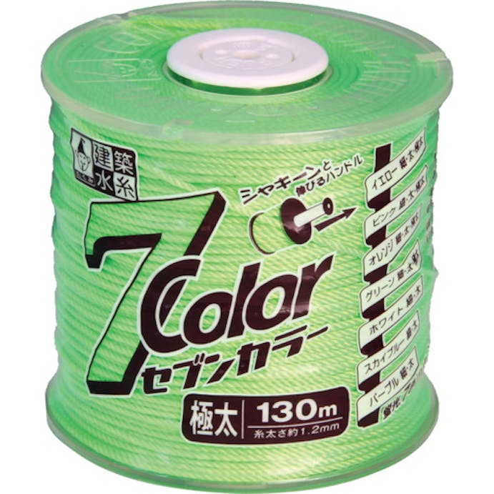 【CAINZ-DASH】たくみ ７ＣＯＬＯＲ　極太　グリーン　１３０Ｍ 4811【別送品】