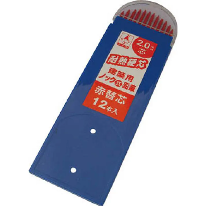 たくみ ノック式鉛筆 赤 7789 12本入 替芯