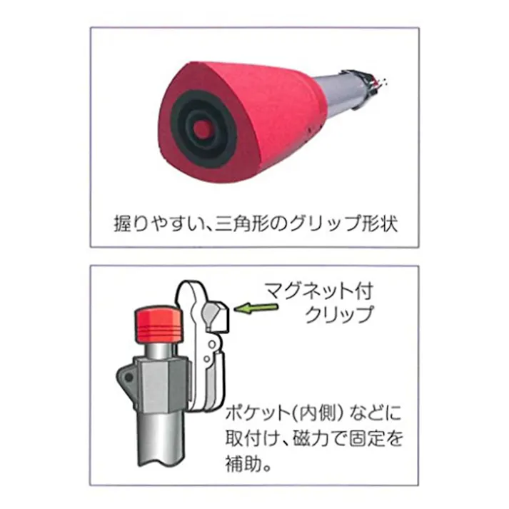 たくみ ノック式鉛筆グリッペン 赤 2.0mm 本体