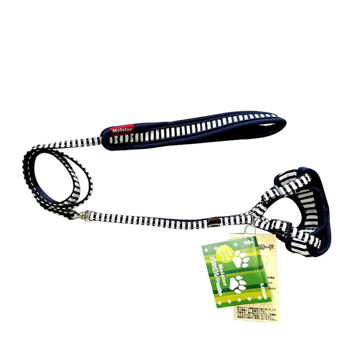 パピー ハーネス リード ボーダーブルー