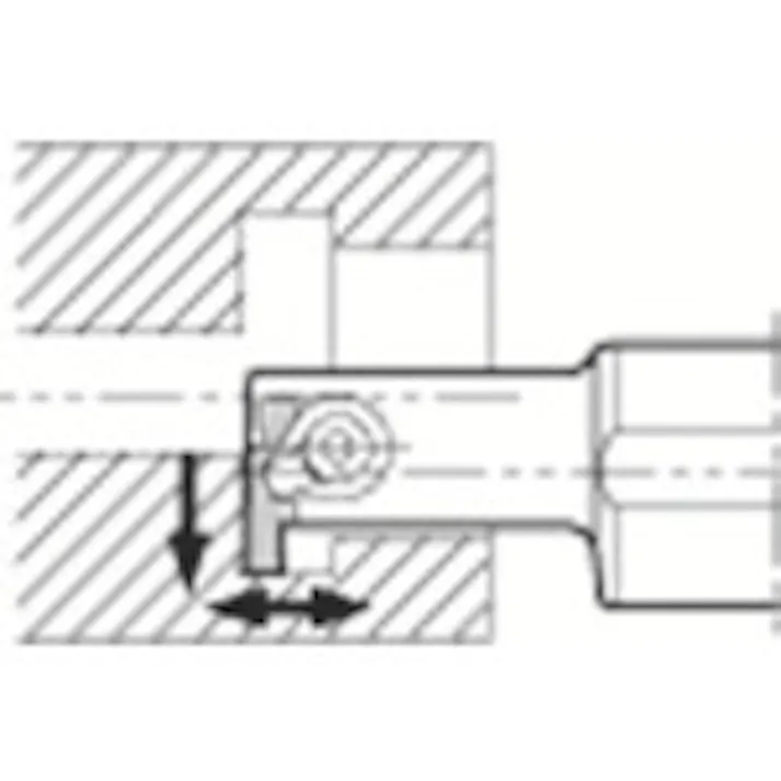 【CAINZ-DASH】京セラ 小内径溝入れホルダ GIV GIVL2025-2B【別送品】