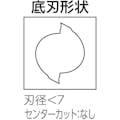 【CAINZ-DASH】京セラ 超硬スクエアエンドミル　２枚刃ソリッドエンドミル　ピンカド　２ＦＥＳＭ　刃径０．５ｍｍ　刃長１ｍｍ　全長４５ｍｍ　シャンク径４ｍｍ 2FESM005-010-04【別送品】