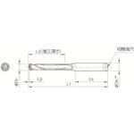 【CAINZ-DASH】京セラ マジックドリル用ホルダ　ＳＳ－ＤＲＣ　加工深さ５×ＤＣ SS14-DRC120M-5【別送品】