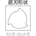 【CAINZ-DASH】京セラ 超硬スクエアエンドミル　３枚刃ソリッドエンドミル　自動盤用　３ＦＥＳＷ　刃径３．５ｍｍ　刃長３．５ｍｍ　全長４５ｍｍ　シャンク径４ｍｍ 3FESW035-035-04【別送品】