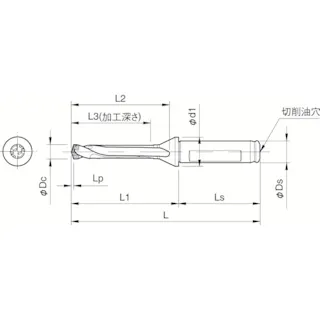【CAINZ-DASH】京セラ マジックドリル用ホルダ SF-DRC 加工深さ5×DC SF16-DRC110M-5【別送品】