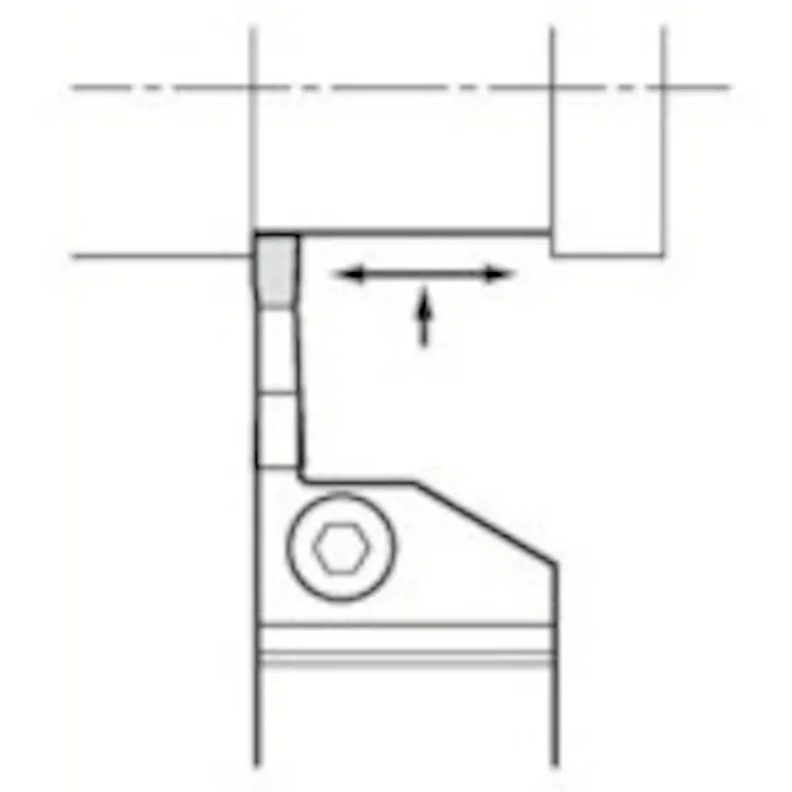 【CAINZ-DASH】京セラ 溝入れ・突っ切り用ホルダ KGD KGDL2020K-2T17【別送品】