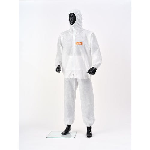 【CAINZ-DASH】東レ　機能製品事業部 化学防護服　ＬＩＶＭＯＡ［［Ｒ下］］（リブモア［［Ｒ下］］）３０００　セパレート服上衣ファスナー付　Ｌサイズ 220-03032(L)【別送品】