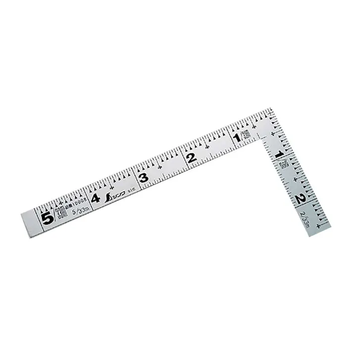 曲尺平ぴた 5寸 表裏同目 シルバー 10008