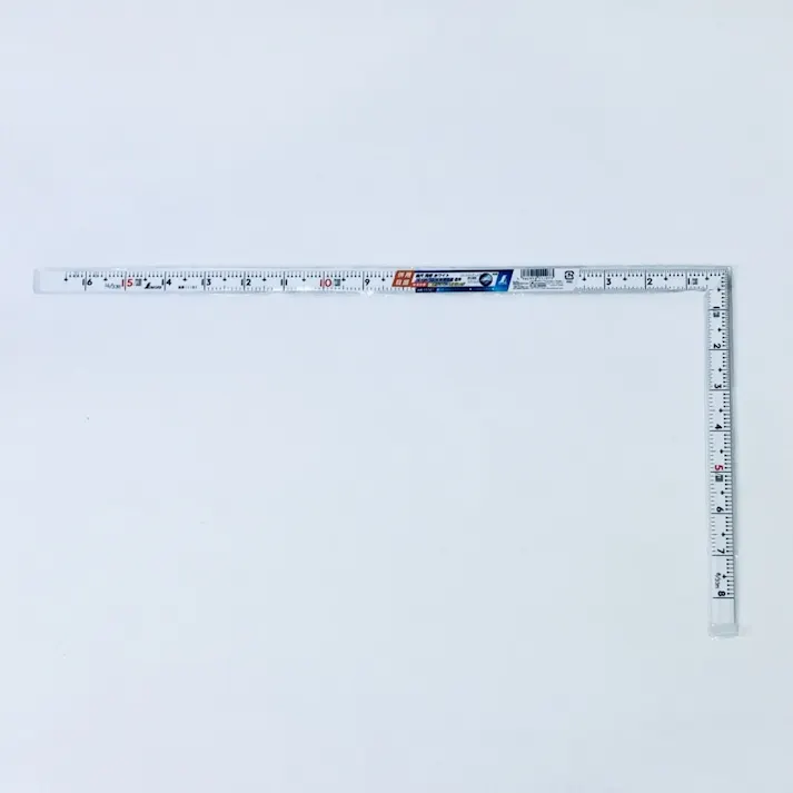 曲尺同厚 ホワイト 1尺6寸/50cm 併用目盛 名作 11107