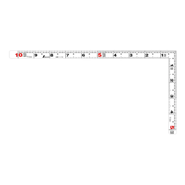 曲尺平ぴた ホワイト 1尺 表裏同目 11174