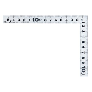シンワ測定 曲尺平ぴた シルバー 15×11cm 表裏同目 11188