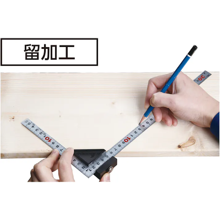 【CAINZ-DASH】シンワ測定 曲尺平ぴた シルバー 30cm 表裏同目 ストッパー付 JIS 12438【別送品】