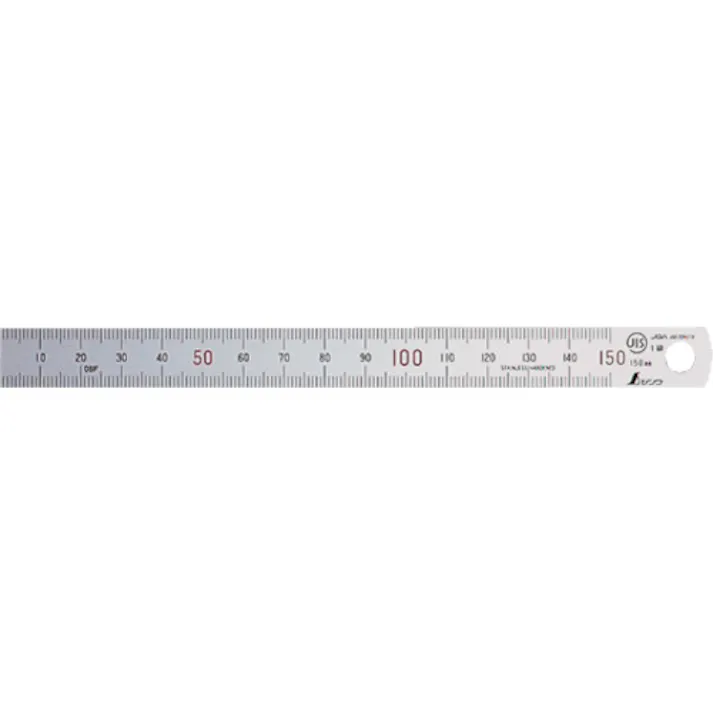 【CAINZ-DASH】シンワ測定 直尺シルバー150mm上下1mmピッチ 13404【別送品】