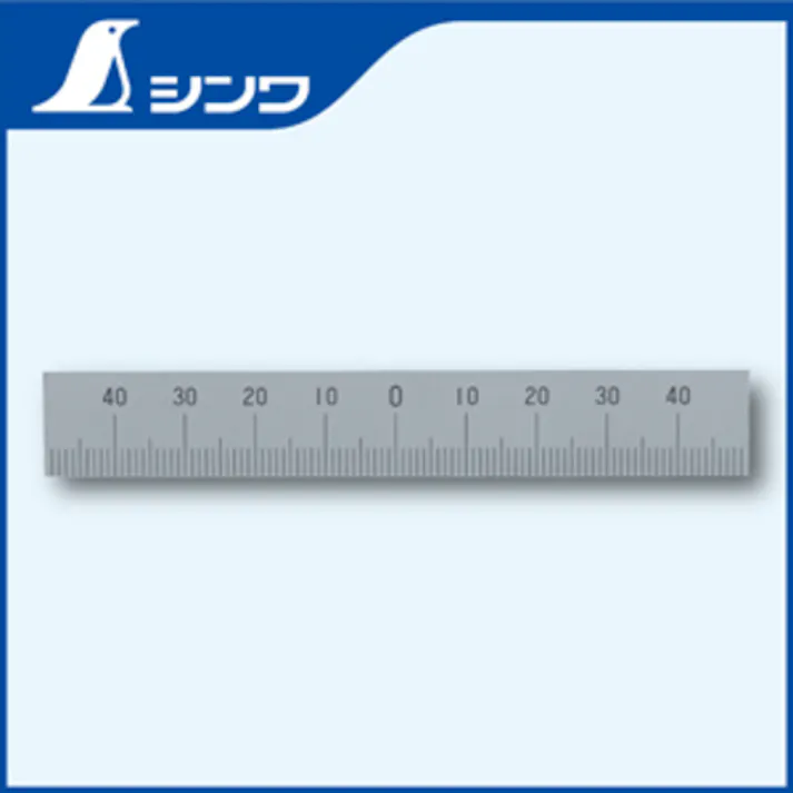 【CAINZ-DASH】シンワ測定 セッティングメジャー マシンスケール100mm 下段左右振分目盛 穴無 14160【別送品】