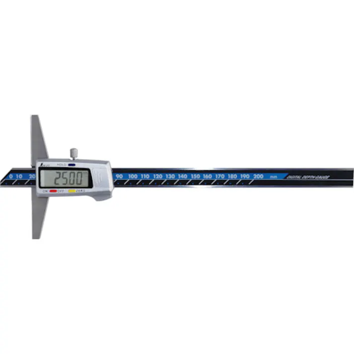 【CAINZ-DASH】シンワ測定 デジタルデップスゲージ 200mm ホールド機能付 19307【別送品】