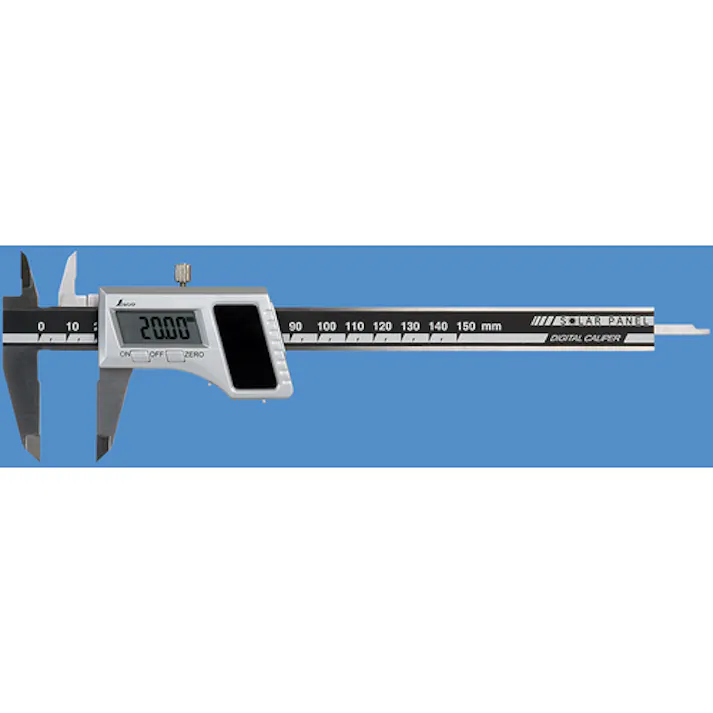 【CAINZ-DASH】シンワ測定 デジタルノギス 150mm ソーラーパネル付 19983【別送品】