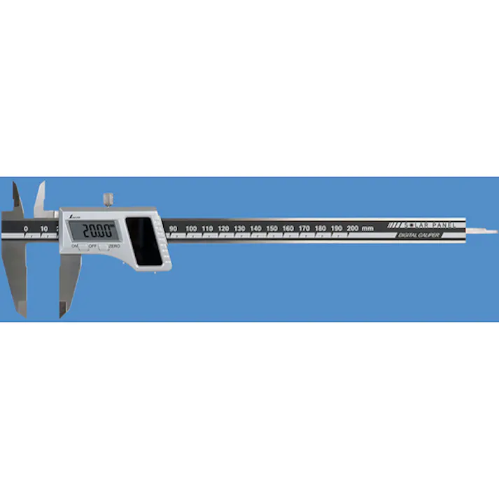【CAINZ-DASH】シンワ測定 デジタルノギス 200mm ソーラーパネル付 19984【別送品】