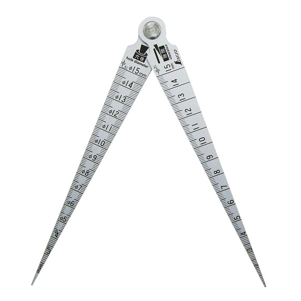 テーパーゲージ ダブル 1～15mm 隙間・穴径・長さ測定目盛付 62620