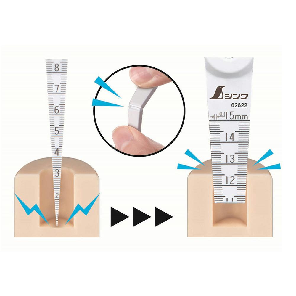 テーパーゲージ ABS製 1～15mm ホワイト 62622 | 作業工具・作業