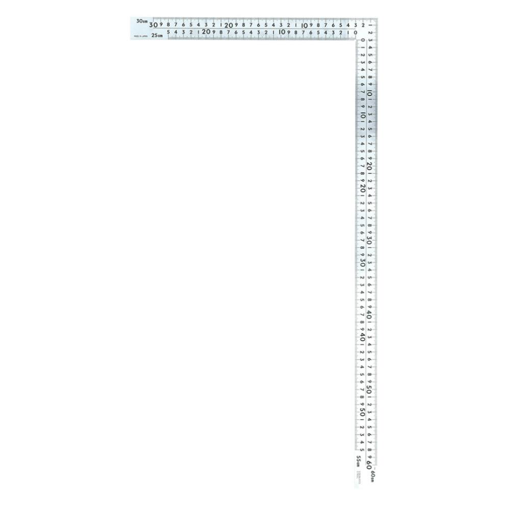 曲尺中金普及型 ステン 60×30cm 表裏同目 8段目盛 63413 直尺・曲尺 曲尺中金普及型 ステン 60×30cm 表裏同目 8段目盛 63413 直尺・曲尺