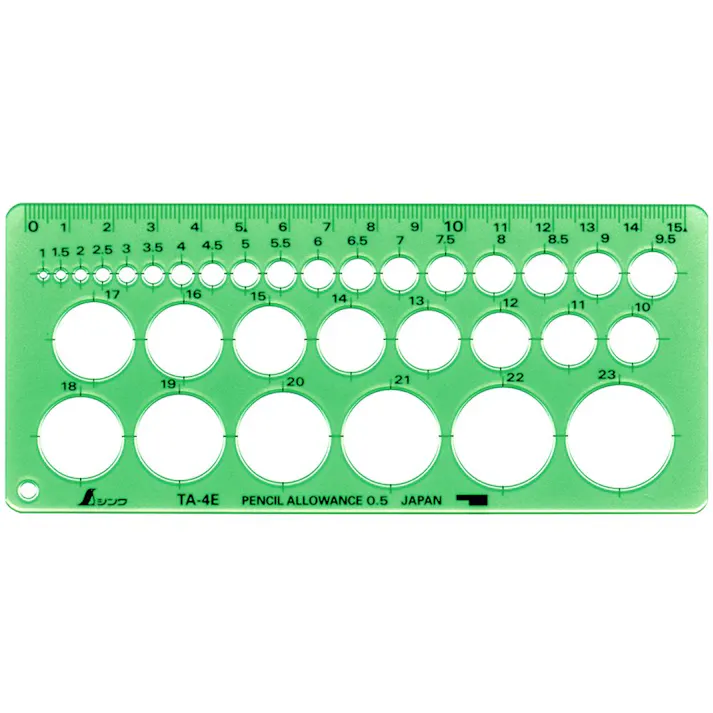 テンプレート 円定規エッジ付 TA-4E 66003