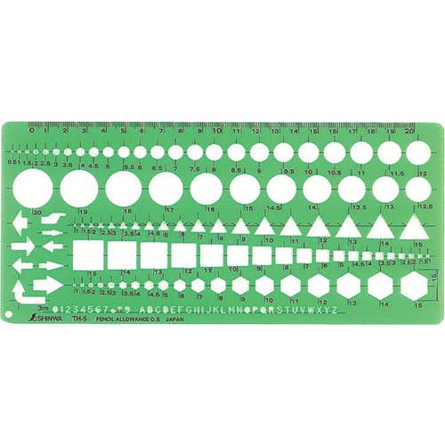 CAINZ-DASH】シンワ測定 テンプレートTH－5 66025【別送品】 | 測定