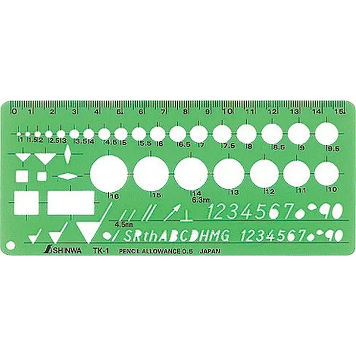 テンプレート 仕上記号定規 TK-1 66027