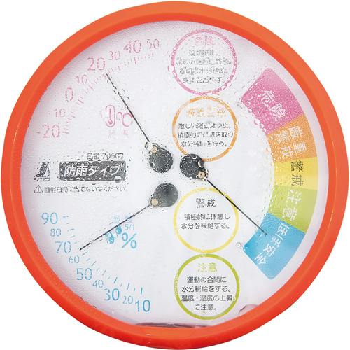 CAINZ-DASH】シンワ測定 温湿度計 熱中症計 防雨タイプ 70600【別送品