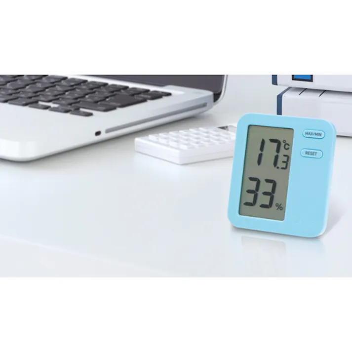 【CAINZ-DASH】シンワ測定 デジタル温湿度計 Home A ブルー クリアパック 73048【別送品】