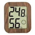 シンワ測定 デジタル温湿度計 環境チェッカー 木製 ダークブラウン