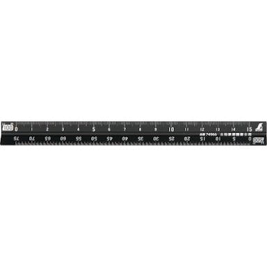 【CAINZ-DASH】シンワ測定 アルミ三角スケール　Ａ－１５　１５ｃｍ　土地家屋調査士用　ブラック【別送品】