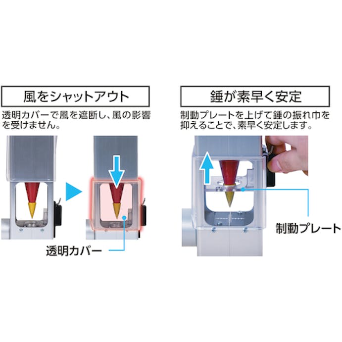 【CAINZ-DASH】シンワ測定 風防下げ振り　ベーシック　マグネット突き当て 77428【別送品】