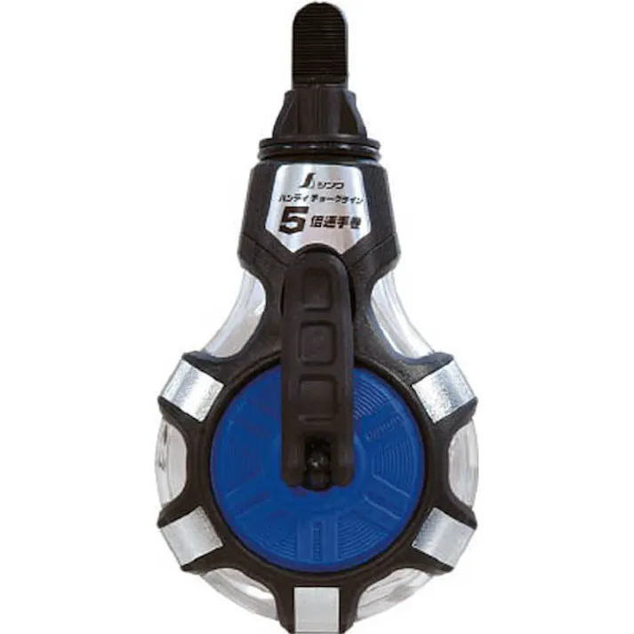 チョークライン 5倍速手巻 粉付3倍太糸 ブルー 77560