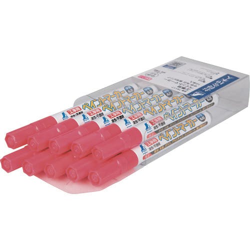 ペイントボールマーカー CAINZ-DASH】シンワ測定 工事用 ペイントマーカー 中字 丸芯 蛍光