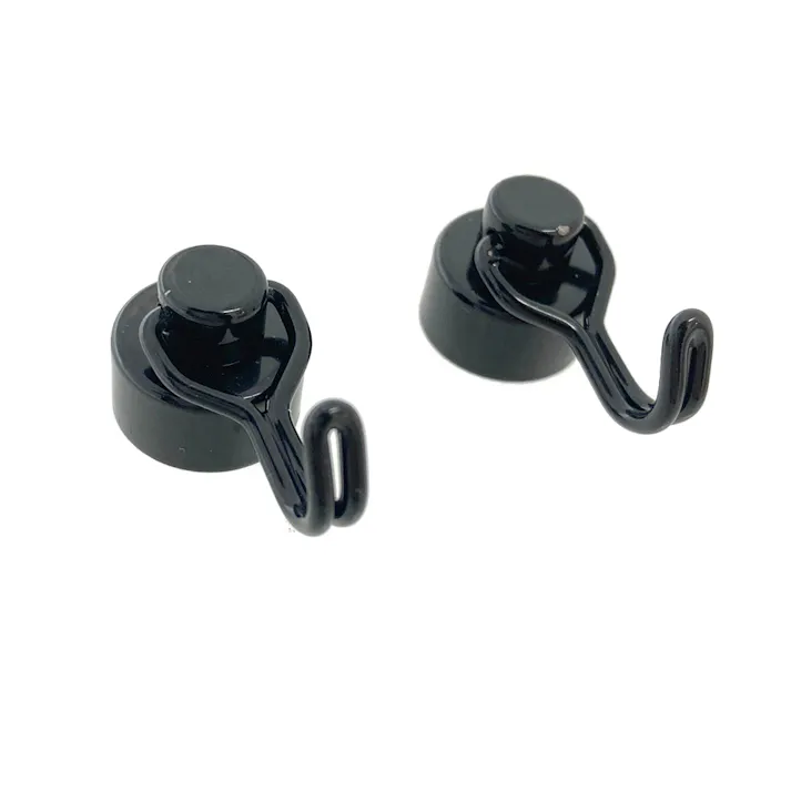 強力マグネットフック 15 ブラック 2個入