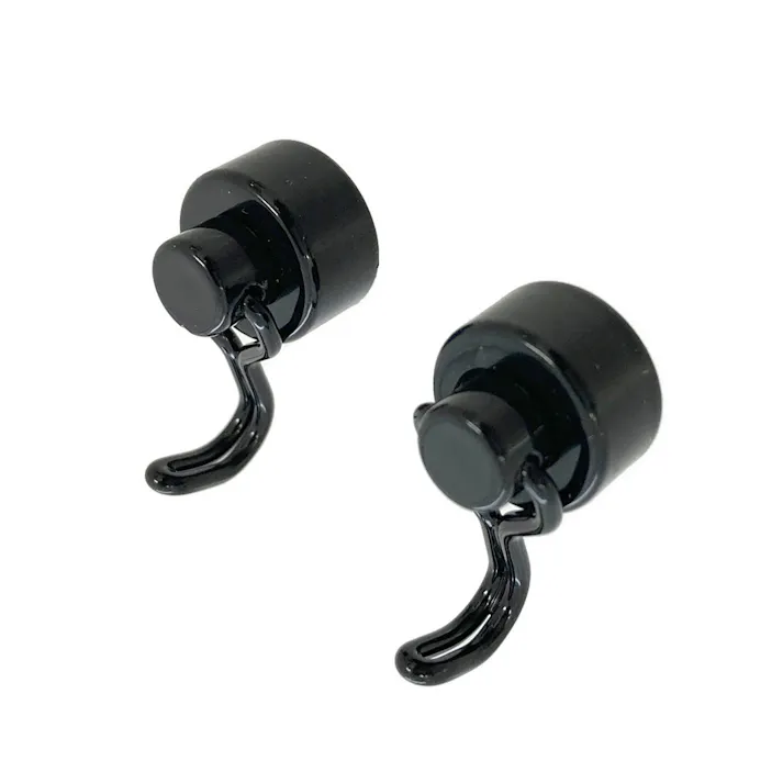 強力マグネットフック 15 ブラック 2個入