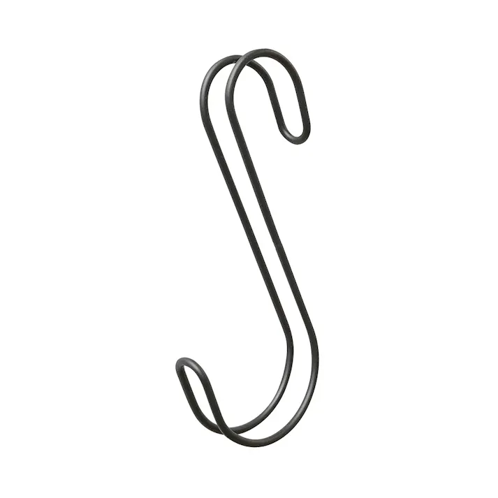 横ブレ安定S字フック 中 黒 95350 2個入