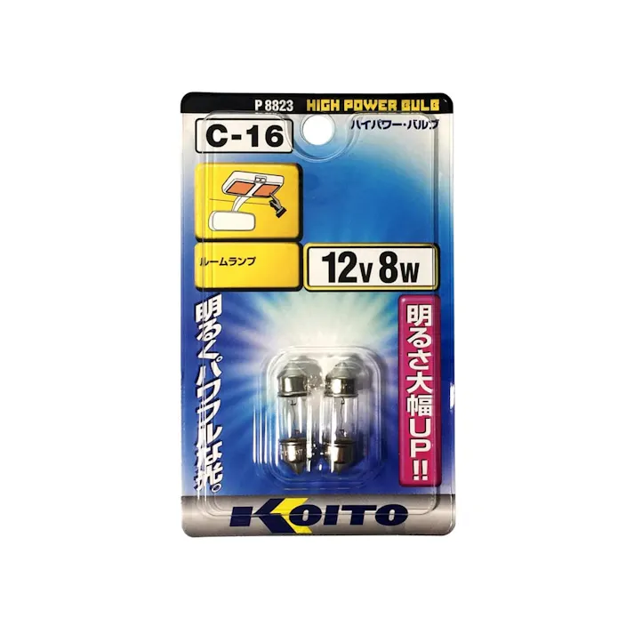 KOITO ハイパワーバルブ ルームランプ C-16 12V8W P8823