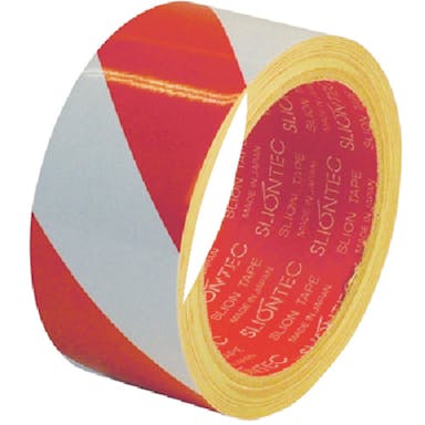 【CAINZ-DASH】マクセル機能性部材料事業本部 危険表示用反射テープ　４５ｍｍ×１０ｍ（赤／白） 965101-RW-00-45X10【別送品】
